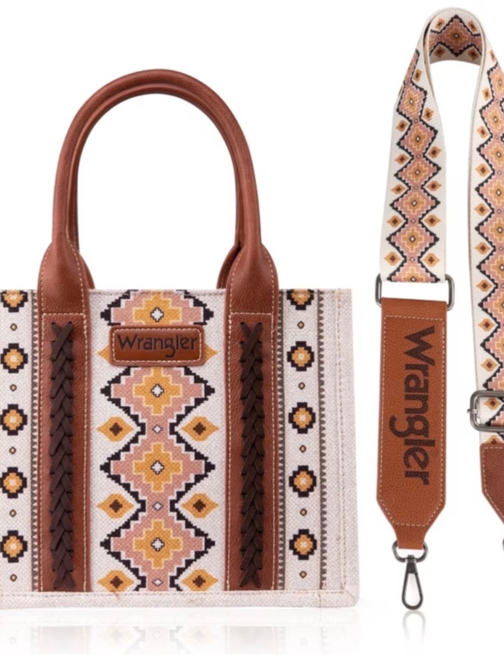 Wranglers Aztec Small Tote Bag boho Handbag NWOT,